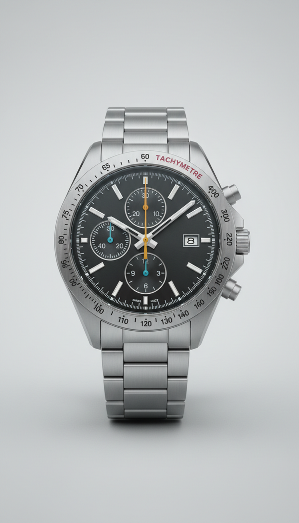 Brushed Steel Chronograph Watch
