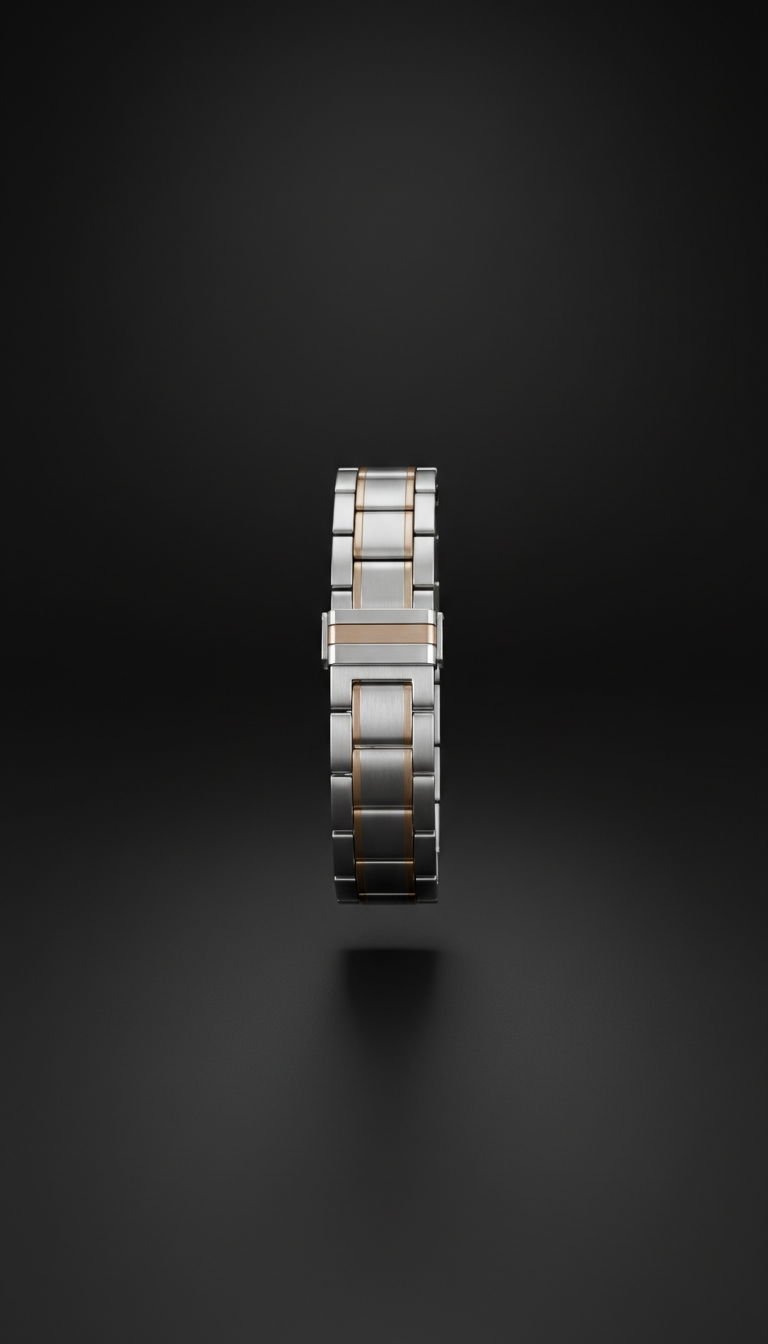 Sterling Silver Bracelet With Geometric Clasp