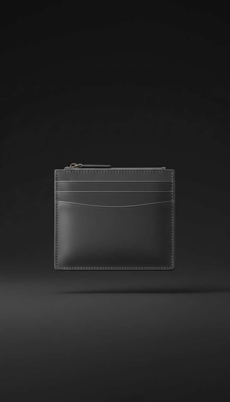 Urban Graphite Italian Leather Card Purse