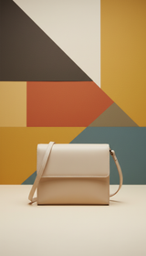Ecru Leather Slim Urban Purse
